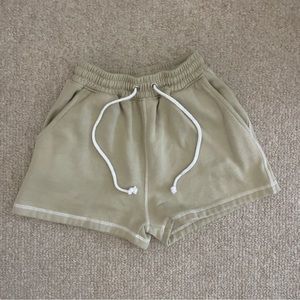 Light green sweat shorts